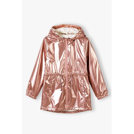 Metaliczna różowa kurtka przejściowa - parka dla dziewczynki Lincoln & Sharks By 5.10.15. 140 promocja 5.10.15