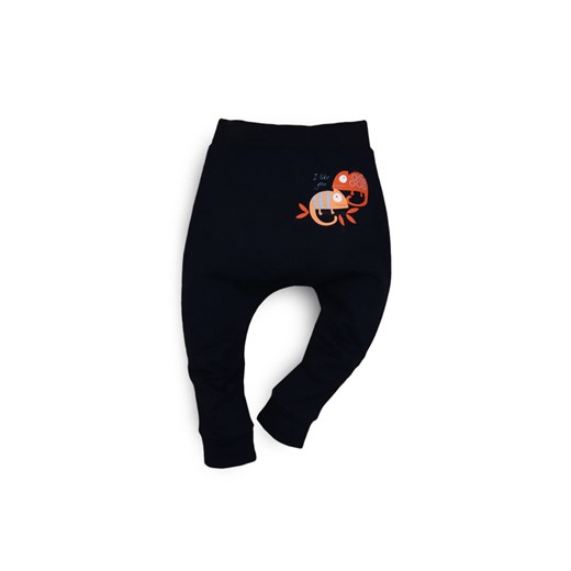Spodnie niemowlęce z bawełny organicznej dla chłopca czarne 5M43AX ze sklepu 5.10.15 w kategorii Spodnie i półśpiochy - zdjęcie 169723050