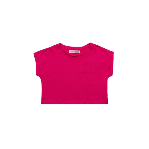 Różowy top bawełniany dla dziewczynki ze sklepu 5.10.15 w kategorii Bluzki dziewczęce - zdjęcie 169723134