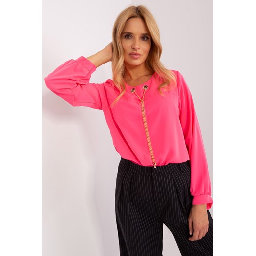 Bluzka damska fluo różowa ze sklepu 5.10.15 w kategorii Bluzy damskie - zdjęcie 169723393