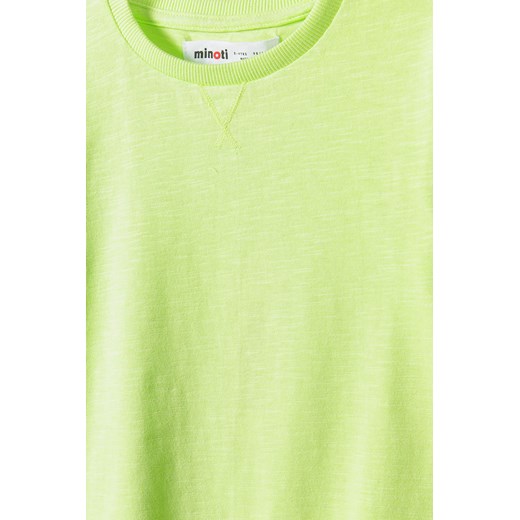 Zielony t-shirt bawełniany basic dla chłopca Minoti 128/134 5.10.15