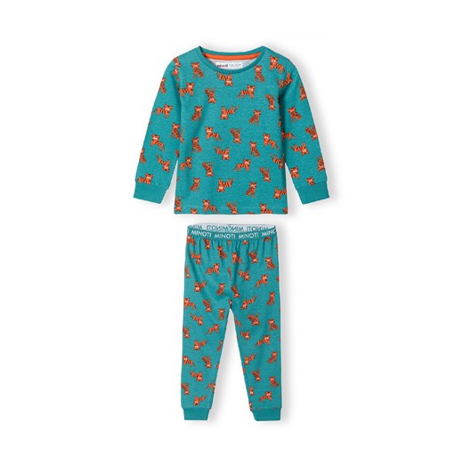 Niemowlęca piżama z długim rękawem i nadrukiem w tygryski dla chłopca Minoti 92/98 5.10.15 okazyjna cena