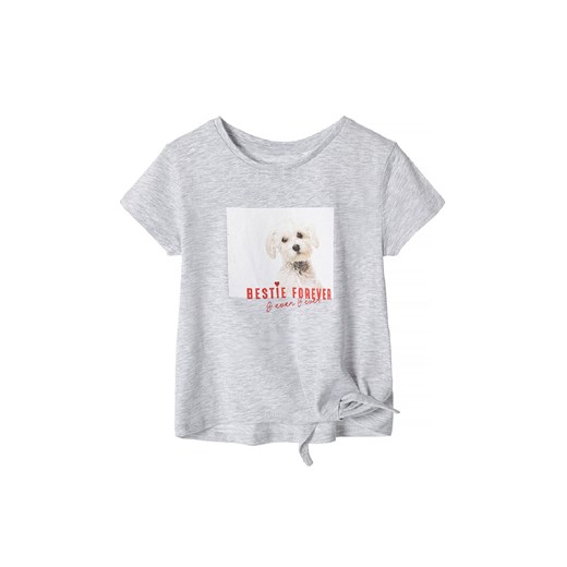 Szara koszulka dzianinowa dziewczęca z pieskiem ze sklepu 5.10.15 w kategorii Koszulki niemowlęce - zdjęcie 169723950