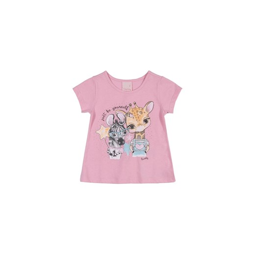 Komplet dziewczęcy t-shirt z żyrafą i spodenki Quimby 92 5.10.15