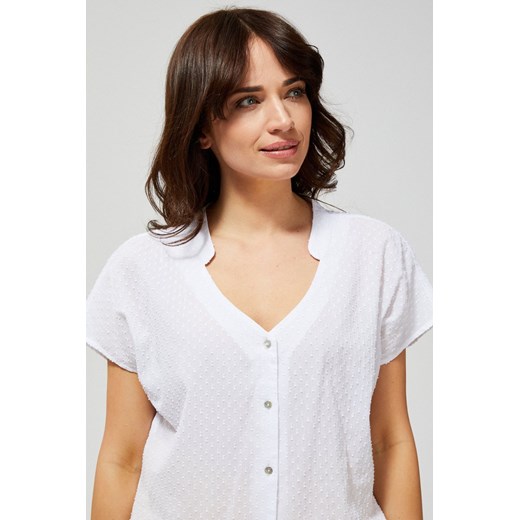 Koszula damska bawełniana a na krótki rękaw oversize biała XS promocyjna cena 5.10.15