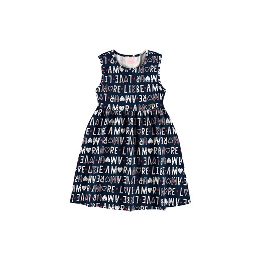 Granatowa sukienka dziewczęca w napisy ze sklepu 5.10.15 w kategorii Sukienki dziewczęce - zdjęcie 169724092