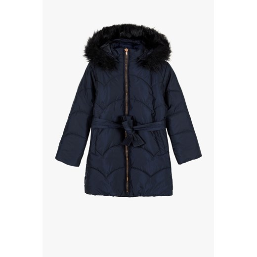 Pikowana kurtka dla dziewczynki z wiązaniem ze sklepu 5.10.15 w kategorii Kurtki dziewczęce - zdjęcie 169724143