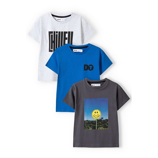 T-shirt bawełniany dla chłopca 3-pak Minoti 104/110 5.10.15