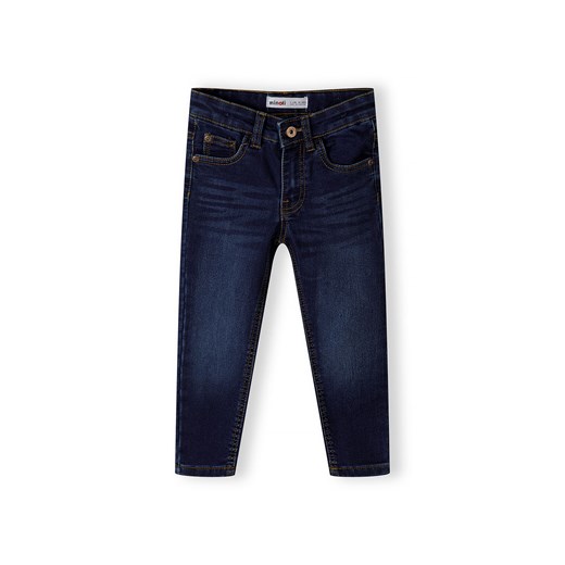 Ciemne klasyczne spodnie jeansowe dopasowane chłopięce Minoti 110/116 wyprzedaż 5.10.15