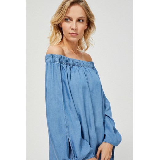 Koszula damska typu hiszpanka z lyocellu niebieska ze sklepu 5.10.15 w kategorii Bluzki damskie - zdjęcie 169724291