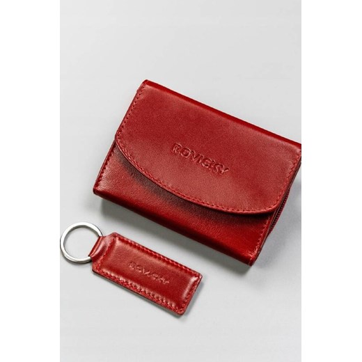Rovicky  zestaw prezentowy: skórzany portfel damski i brelok czerwony ze sklepu 5.10.15 w kategorii Portfele damskie - zdjęcie 169724320
