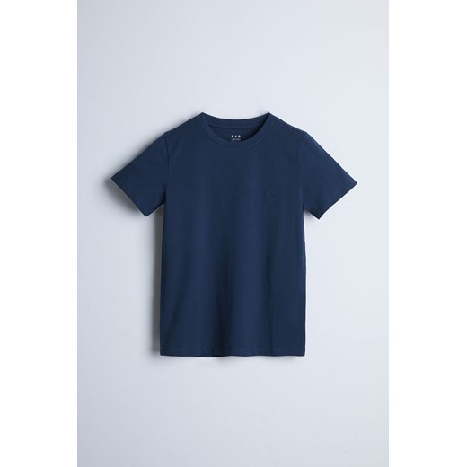Dzianinowy granatowy t-shirt dla dziecka - unisex - Limited Edition 128 5.10.15