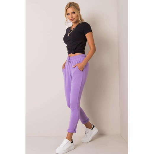 Fioletowe spodnie dresowe Cadence ze sklepu 5.10.15 w kategorii Spodnie damskie - zdjęcie 169724913