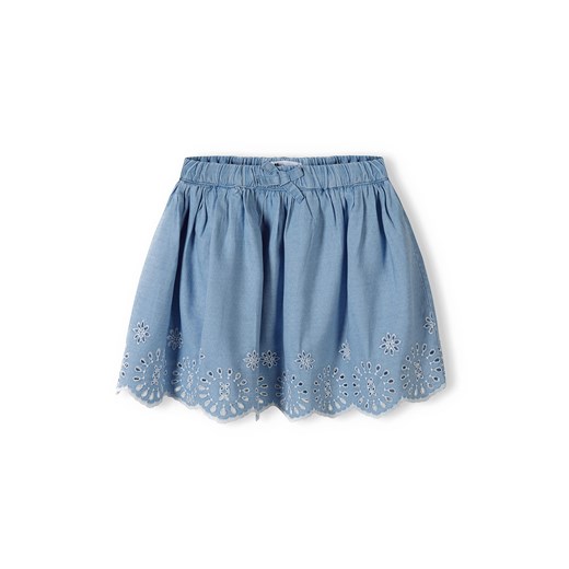 Niebieska spódniczka krótka niemowlęca haftowana ze sklepu 5.10.15 w kategorii Spódnice - zdjęcie 169725330