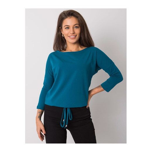 Bluzka damska z wiązaniem - niebieska ze sklepu 5.10.15 w kategorii Bluzki damskie - zdjęcie 169725501