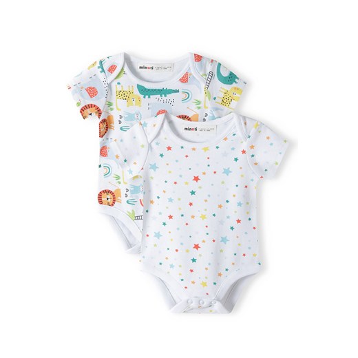 Bawełniane body dla niemowlaka 2-pak krótki rękaw ze sklepu 5.10.15 w kategorii Body niemowlęce - zdjęcie 169725604