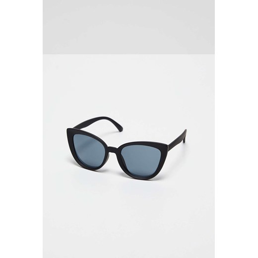 Okulary przeciwsłoneczne typu kocie oko - czarne one size okazja 5.10.15