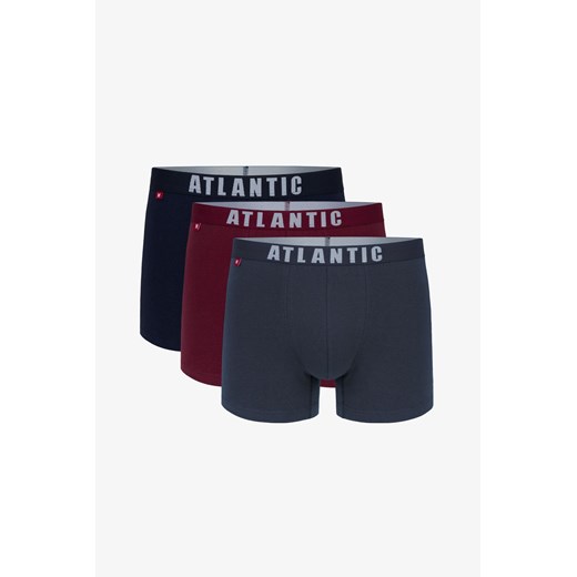 Atlantic męskie bokserki gładkie z bawełny 3-pak ze sklepu 5.10.15 w kategorii Majtki męskie - zdjęcie 169725812