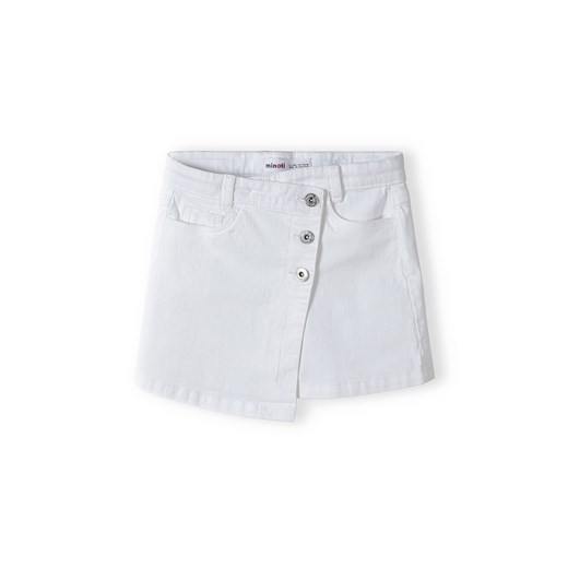 Biała spódnica krótka dziewczęca z ozdobnymi guzikami ze sklepu 5.10.15 w kategorii Spódnice dziewczęce - zdjęcie 169725904