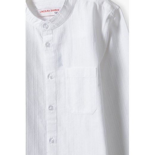 Biała koszula chłopięca bawełniana na stójce Max & Mia By 5.10.15. 110 5.10.15