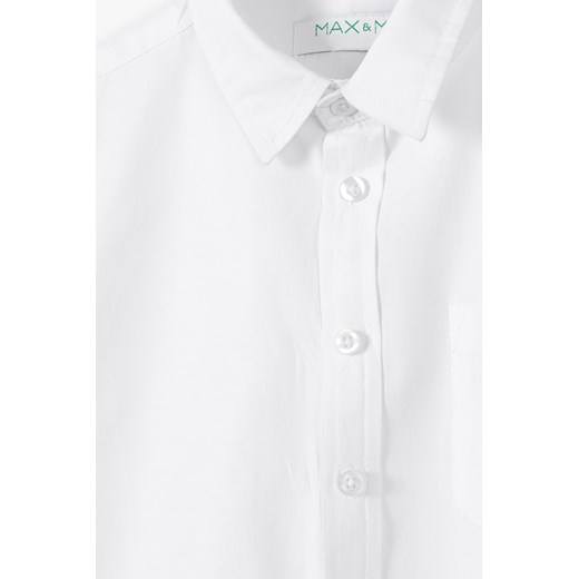 Biała koszula bawełniana dla chłopca z krótkim rękawem Max & Mia By 5.10.15. 110 5.10.15 wyprzedaż