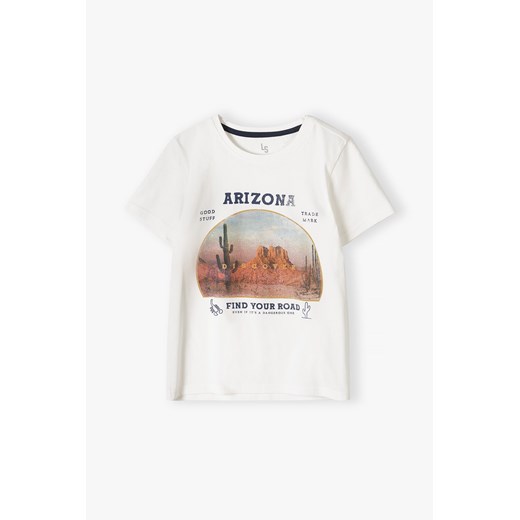 T-shirt bawełniany dla chłopca z nadrukiem - Arizona Lincoln & Sharks By 5.10.15. 158 5.10.15