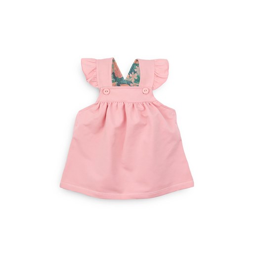 Sukienka niemowlęca z bawełny organicznej - różowa ze sklepu 5.10.15 w kategorii Sukienki niemowlęce - zdjęcie 169726361