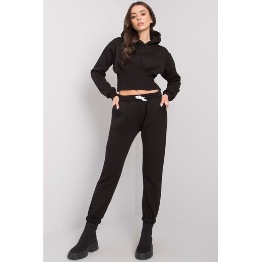 Czarny komplet dresowy ze spodniami Ambretta ze sklepu 5.10.15 w kategorii Dresy damskie - zdjęcie 169726650