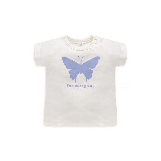 T-shirt dla dziewczynki z bawełny Imagine ecru ze sklepu 5.10.15 w kategorii Bluzki dziewczęce - zdjęcie 169726950