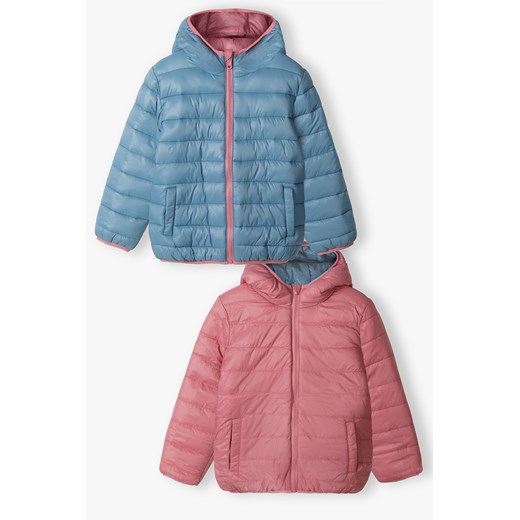 Kurtka pikowana dwustronna dla dziewczynki 2w1 5.10.15. 110 promocja 5.10.15