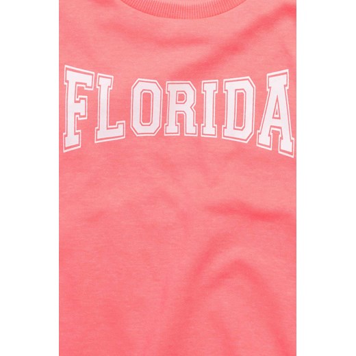 Różowa bluza dziewczęca z napisem Florida Minoti 116/122 5.10.15