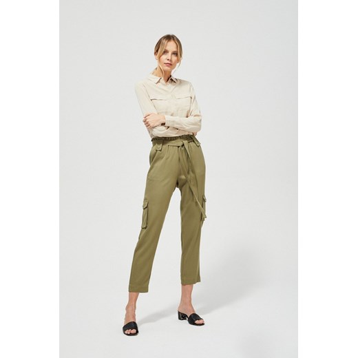 Oliwkowe spodnie typu bojówki ze sklepu 5.10.15 w kategorii Spodnie damskie - zdjęcie 169727003