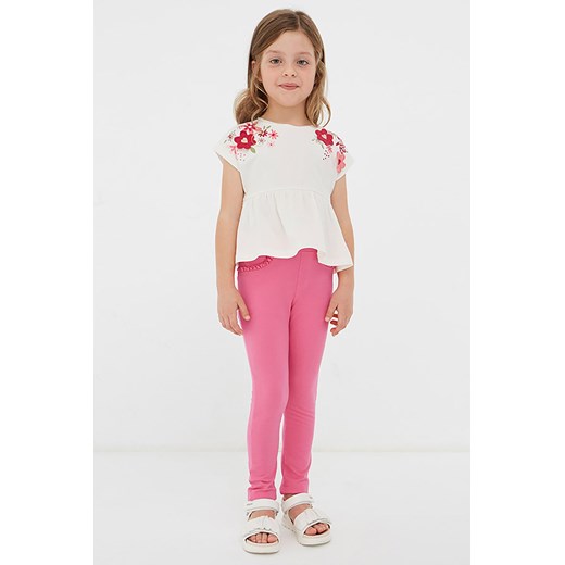 Spodnie długie dla dziewczynki Mayoral - różowe ze sklepu 5.10.15 w kategorii Spodnie dziewczęce - zdjęcie 169727222