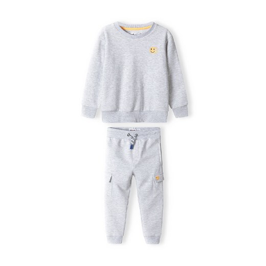 Komplet dresowy niemowlęcy- bluza+ spodnie dresowe szare Minoti 86/92 5.10.15