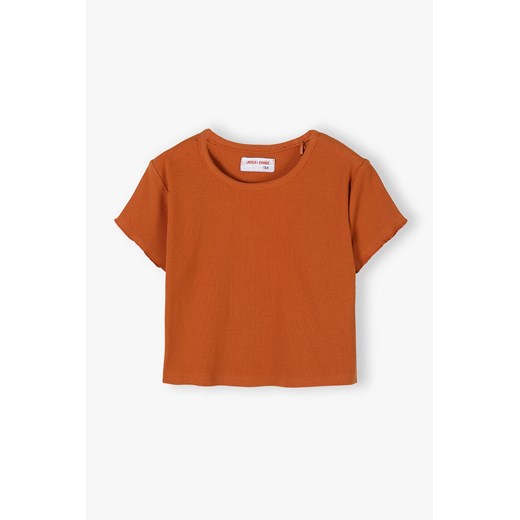Prążkowany crop top dla dziewczynki ze sklepu 5.10.15 w kategorii Bluzki dziewczęce - zdjęcie 169727662