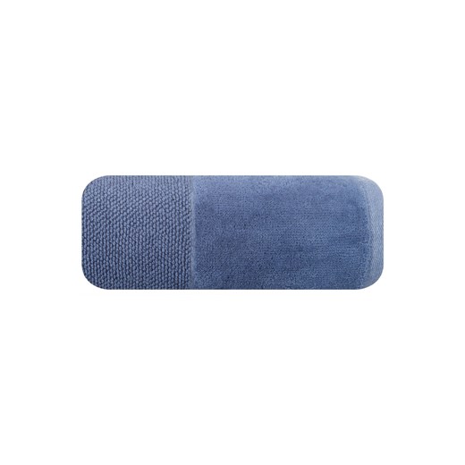 Niebieski ręcznik 70x140 cm z ozdobnym pasem Eurofirany 70x140 5.10.15