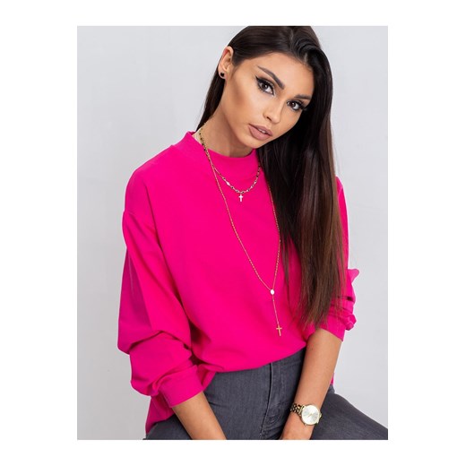 Bluza damska dresowa basic - różowa ze sklepu 5.10.15 w kategorii Bluzy damskie - zdjęcie 169727982