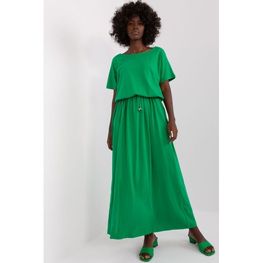 Zielona casualowa sukienka basic z wiązaniem Relevance one size 5.10.15