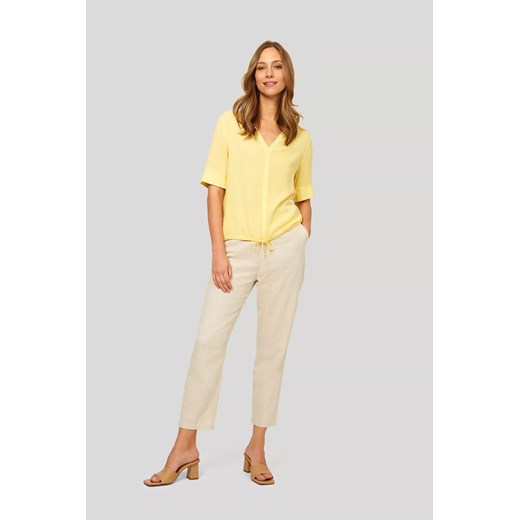 Bluzka damska z dekoltem V - żółta ze sklepu 5.10.15 w kategorii Bluzki damskie - zdjęcie 169728040
