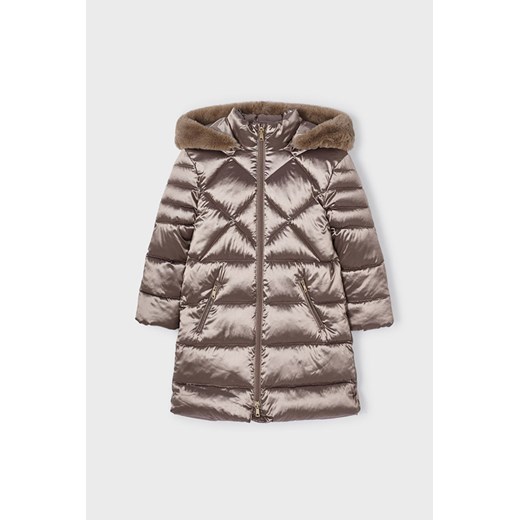 Brązowa pikowana kurtka dziewczęca zimowa - Mayoral ze sklepu 5.10.15 w kategorii Kurtki dziewczęce - zdjęcie 169728110