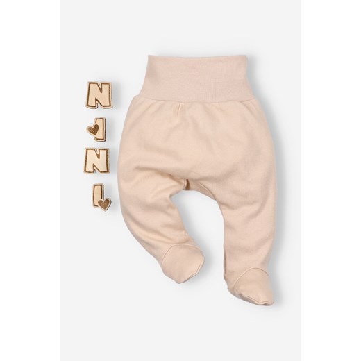 Kawowe półśpiochy niemowlęce z bawełny organicznej dla chłopca ze sklepu 5.10.15 w kategorii Spodnie i półśpiochy - zdjęcie 169728141