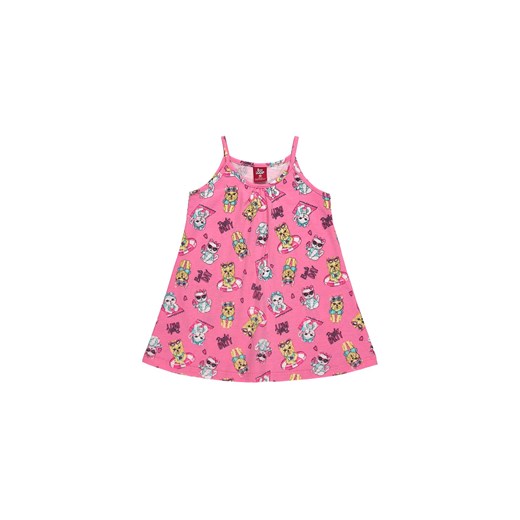 Różowa bawełniana sukienka niemowlęca na ramiączka Bee Loop 68 5.10.15