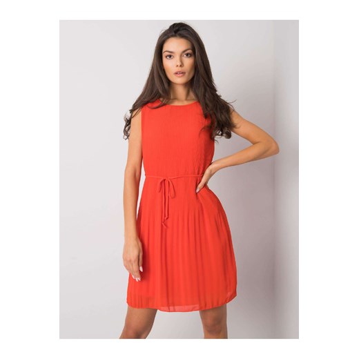 Sukienka damska plisowana - czerwona ze sklepu 5.10.15 w kategorii Sukienki - zdjęcie 169728261