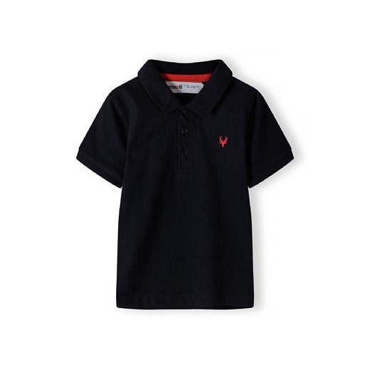 Niemowlęca koszulka polo bawełniana z krótkim rękawem- czarna ze sklepu 5.10.15 w kategorii Koszulki niemowlęce - zdjęcie 169728450