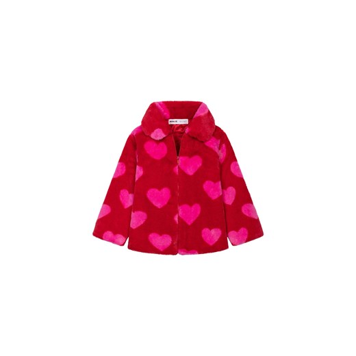 Czerwona kurtka dziewczęca w różowe serduszka ze sklepu 5.10.15 w kategorii Kombinezony i kurtki - zdjęcie 169728782