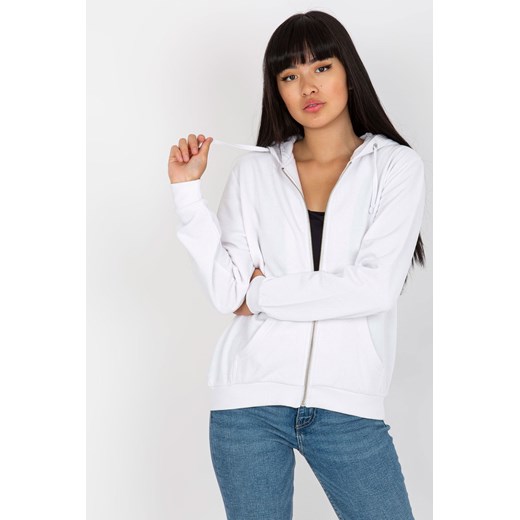 Biała rozpinana bluza basic z kieszeniami ze sklepu 5.10.15 w kategorii Bluzy damskie - zdjęcie 169728860
