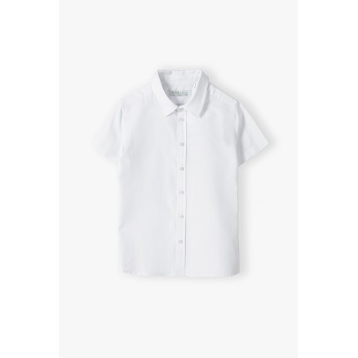 Elegancka biała koszula chłopięca z krótkim rękawem ze sklepu 5.10.15 w kategorii Koszule chłopięce - zdjęcie 169729082