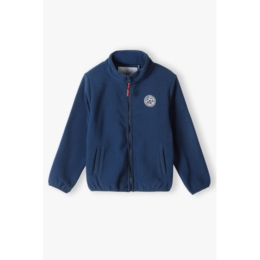 Granatowa bluza polarowa ze stójką dla chłopca ze sklepu 5.10.15 w kategorii Bluzy chłopięce - zdjęcie 169729181