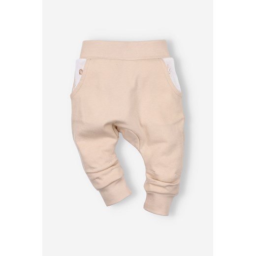 Spodnie niemowlęce z bawełny organicznej dla chłopca ze sklepu 5.10.15 w kategorii Spodnie i półśpiochy - zdjęcie 169729253