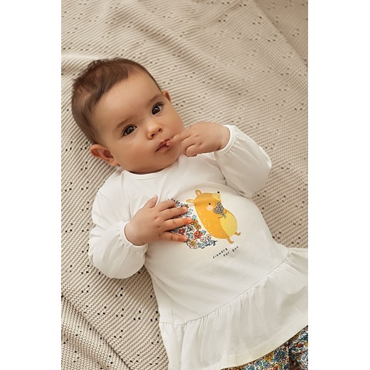 Bawełniany komplet niemowlęcy - tunika z baskinką i legginsy ze sklepu 5.10.15 w kategorii Komplety niemowlęce - zdjęcie 169729324